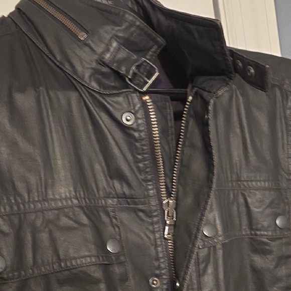 John Varvatos Black Military Field Jacket - Picture 8 of 14